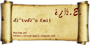 Ötvös Emil névjegykártya