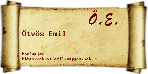 Ötvös Emil névjegykártya